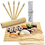 BESTZY 10pcs Kit para Hacer Sushi de Bambú Preparar Sushi Fácil Y Profesional con Este...