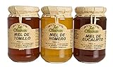 La Cántara - Miel Pura de Abeja - Pack 3x500 gr - Tomillo, Romero y Eucalipto – 100%...